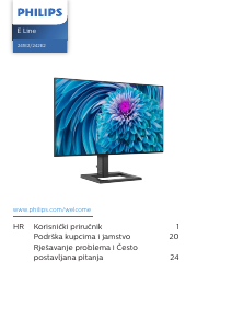 Priručnik Philips 241E2FD E Line LED zaslon