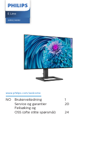 Bruksanvisning Philips 241E2FD E Line LED-skjerm