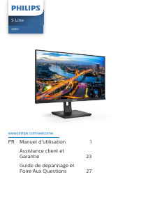 Mode d’emploi Philips 243S1 S Line Moniteur LED