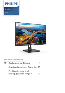 Bedienungsanleitung Philips 243S1 S Line LED monitor