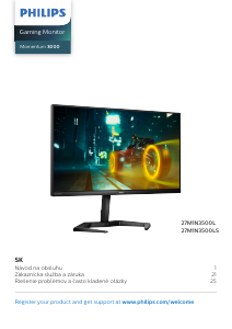 Návod Philips 27M1N3500LS Momentum 3000 LED monitor