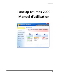 Mode d’emploi TuneUp Utilities 2009