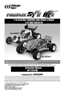 Manual Thunder Tiger 6540-F Phoenix BX II Radio Controlled Car