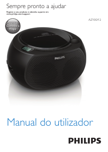 Manual Philips AZ100R Aparelho de som