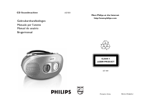 Manual Philips AZ1021 Aparelho de som