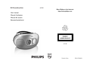 Manual de uso Philips AZ1021 Set de estéreo