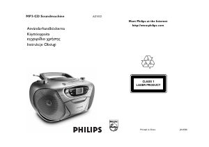 Bruksanvisning Philips AZ1032 Stereoanläggning