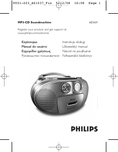 Manual Philips AZ1037 Aparelho de som