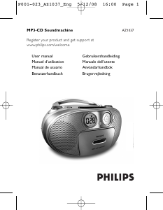 Bedienungsanleitung Philips AZ1037 Stereoanlage