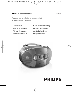 Brugsanvisning Philips AZ1038 Stereo sæt