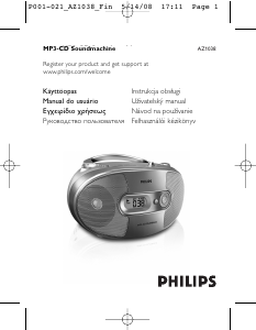 Instrukcja Philips AZ1038 Zestaw stereo
