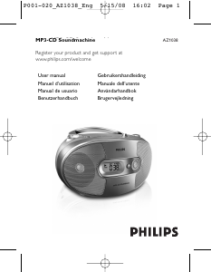 Bedienungsanleitung Philips AZ1038 Stereoanlage