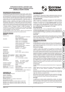 Manuale System Sensor 6500R Rivelatore di fumo