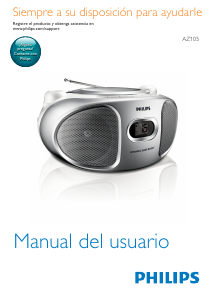 Manual de uso Philips AZ105G Set de estéreo