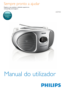 Manual Philips AZ105R Aparelho de som