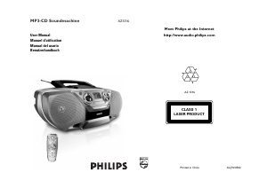 Manual de uso Philips AZ1316 Set de estéreo