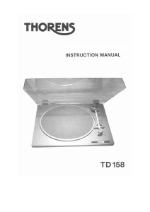 Manual Thorens TD 158 Turntable