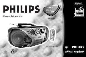 Manual Philips AZ2060 Aparelho de som