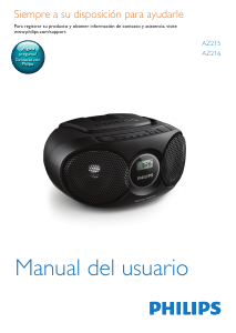 Manual de uso Philips AZ215B Set de estéreo