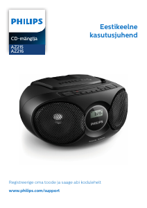 Kasutusjuhend Philips AZ215C Stereokomplekt