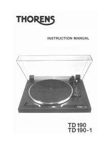 Manual Thorens TD 190 Turntable