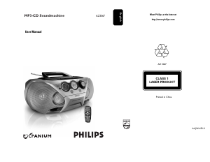 Manual Philips AZ3067 Stereo-set