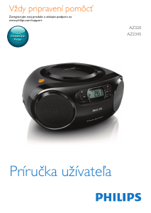 Návod Philips AZ320 Stereo súprava