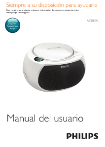 Manual de uso Philips AZ380W Set de estéreo