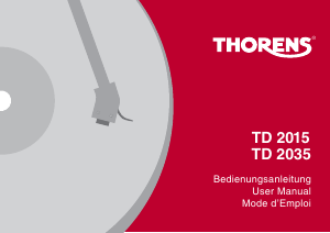 Bedienungsanleitung Thorens TD 2015 Plattenspieler