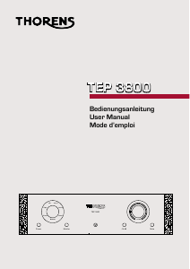 Bedienungsanleitung Thorens TEP 3800 Verstärker