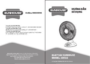 Hướng dẫn sử dụng Sunhouse SH722 Quạt