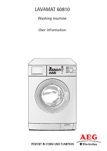 Handleiding AEG-Electrolux L60810 Wasmachine