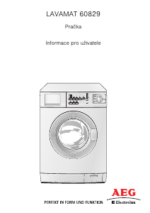 Manuál AEG-Electrolux L60829 Pračka