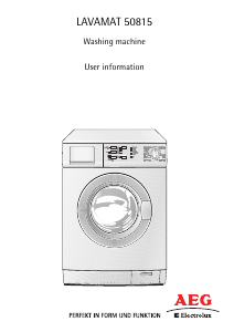 Handleiding AEG-Electrolux L50815 Wasmachine