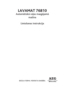 Rokasgrāmata AEG-Electrolux L76810 Veļas mašīna