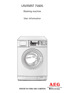 Manual AEG-Electrolux L75605 Washing Machine