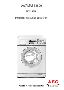 Mode d’emploi AEG-Electrolux L63800 Lave-linge