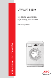 Rokasgrāmata AEG-Electrolux LAV54610 Veļas mašīna