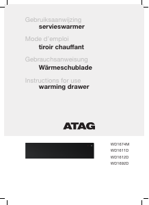 Mode d’emploi ATAG WD1612D Tiroir chauffant