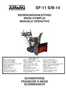 Manuale Arwin SF-11 S/B-14 Spazzaneve