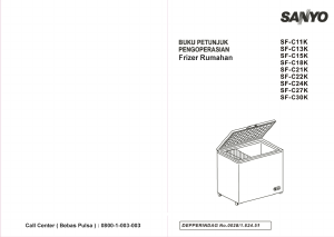 Manual Sanyo SF-C18K Freezer