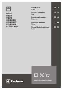 Manuale Electrolux KOHHH00W Forno