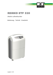 Bedienungsanleitung Remko ETF 320 Luftentfeuchter