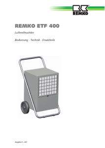 Bedienungsanleitung Remko ETF 400 Luftentfeuchter