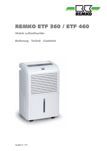 Bedienungsanleitung Remko ETF 460 Luftentfeuchter