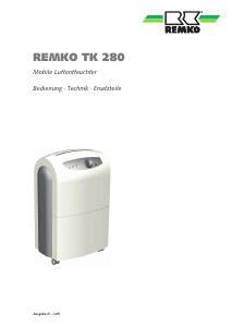 Bedienungsanleitung Remko TK 280 Luftentfeuchter