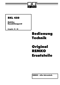 Bedienungsanleitung Remko RKL 450 Klimagerät