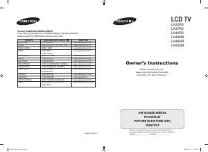 Manual Samsung LA52M88BX/HAC LCD Television