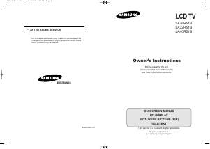 Handleiding Samsung LA32R51BA LCD televisie