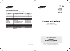 Manual Samsung LA40S88BX/HAC LCD Television